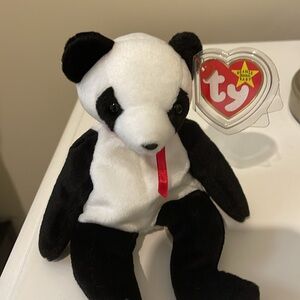 Ty Beanie Baby Original Fortune Panda Bear Retired 1997/1998 Tag Errors Rare.